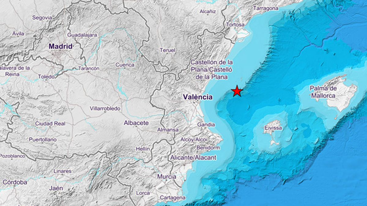 El Golfo de Valencia registra dos terremotos de magnitud 3,3 y 2,6