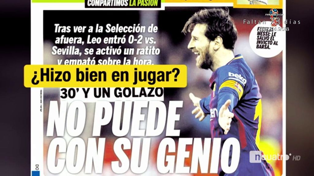 Messi, criticado en Argentina tras su ‘partidazo’ ante el Sevilla: “Ahora parece Usain Bolt”