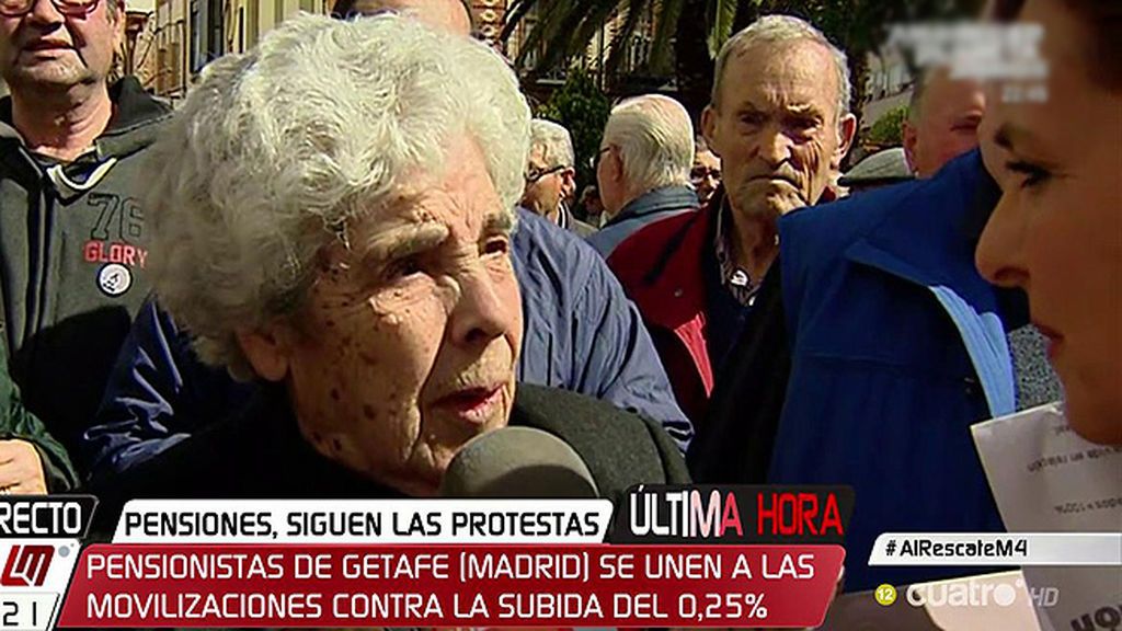 Los pensionistas de Getafe se unen a las movilizaciones contra la subida del 0.25%