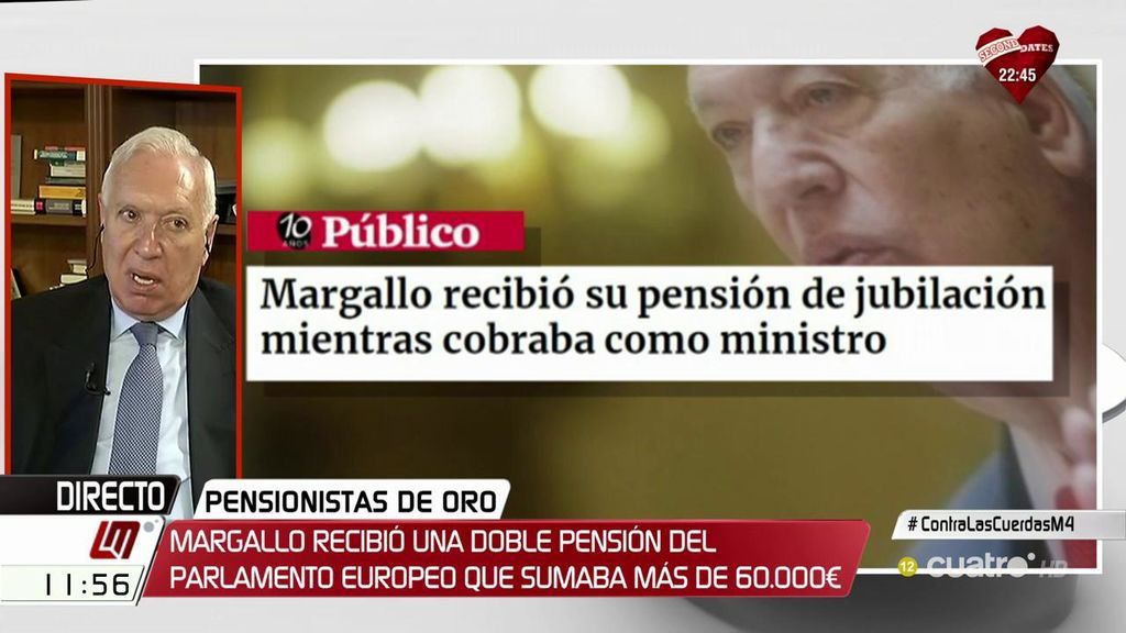 Margallo niega irregularidades y matiza que la pensión que cobró era de un fondo privado compatible con su sueldo