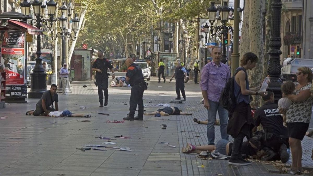 Imagen de los atentados yihadistas de Barcelona del 17 de agosto de 2017, tomada por David Armengou y Marcela Miret, que ha recibido el Ortega y Gasset 2018 en la categoría de Mejor Fotografía.