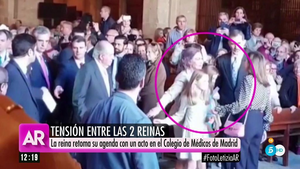 Un nuevo vídeo del tenso momento entre la reina Letizia y Doña Sofía revela más detalles