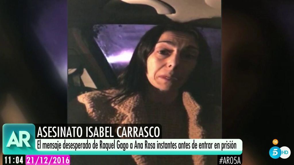Raquel Gago envió un mensaje a Ana Rosa antes de entrar en prisión