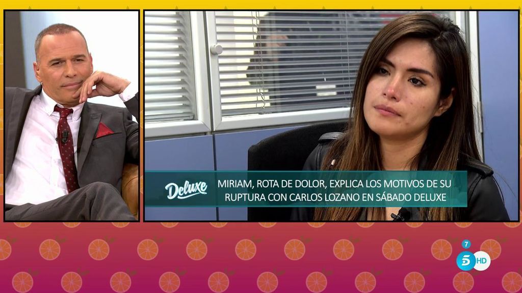 ¡Miriam Saavedra anuncia su ruptura con Carlos Lozano y explicará los motivos en el 'Deluxe'!