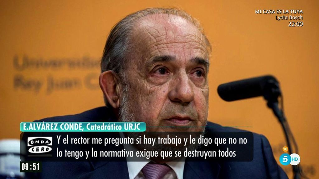 Enrique Álvarez Conde, tutor del Trabajo de Fin de Máster: ”Reconozco mi culpa, intenté reconstruir una hipotética acta”