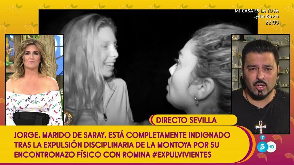 El marido de Saray, indignado tras la expulsión disciplinaria de su mujer: "Es injusto, lo suyo hubiera sido expulsar también a Romina  y nominar a Logan"