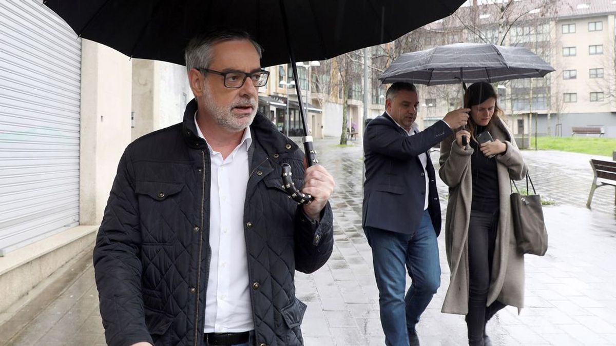 El portavoz en el Congreso de Ciudadanos, José Manuel Villegas esta mañana en Santiago de Compostela después de mantener una reunión con militantes de su partido en Galicia.