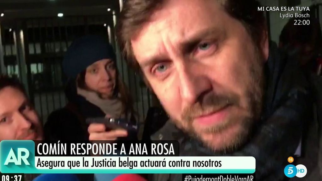Comín, sobre la demanda a Ana Rosa: "Tenemos la certeza  de que va a haber una condena"