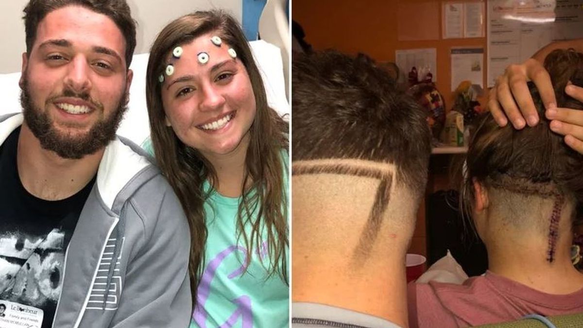 Su hermano mayor se rapa el pelo igual que ella para animarla en su lucha contra el cáncer