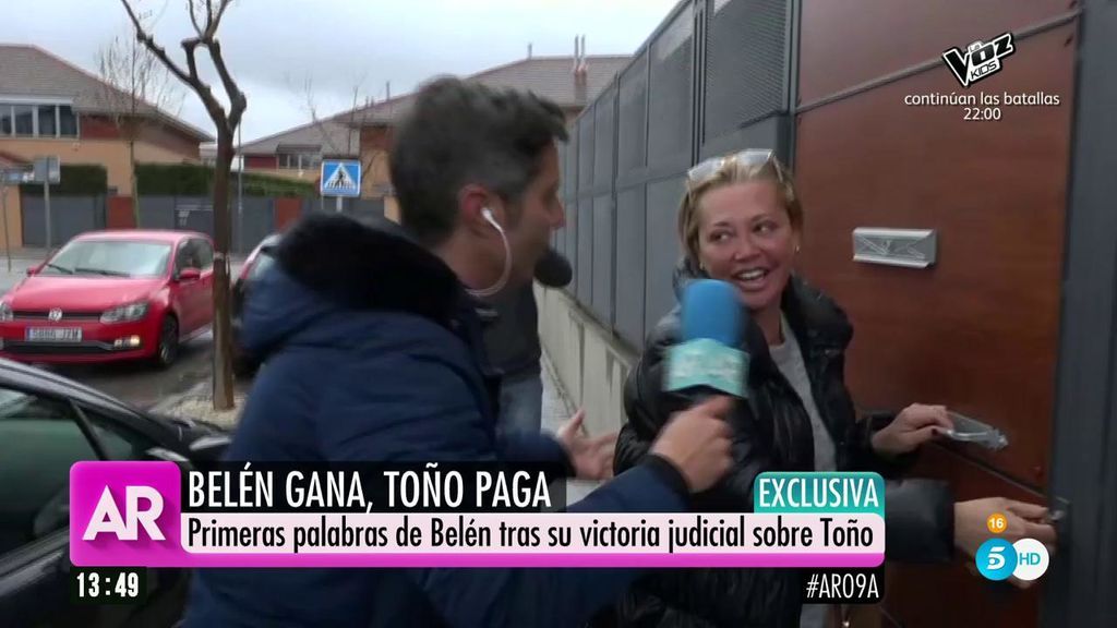 Belén Esteban, exultante tras la sentencia del juicio contra Toño Sanchís