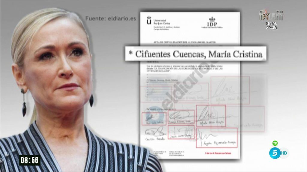 Una de las profesoras del máster de Cifuentes tiene grabadas las amenazas del director del máster Una de las profesoras del máster de Cifuentes tiene grabadas las amenazas del director del máster