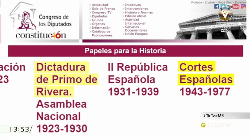 Cortes Españolas: Así define la web del Congreso la dictadura de Franco