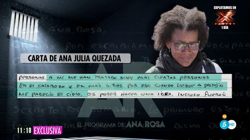 Ana Julia, en su carta a Ana Rosa: "Los que quemaron un muñeco con mi cara son más monstruos que yo"