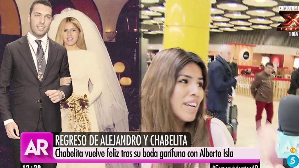 Chabelita regresa de Honduras felizmente casada  con Alberto Isla
