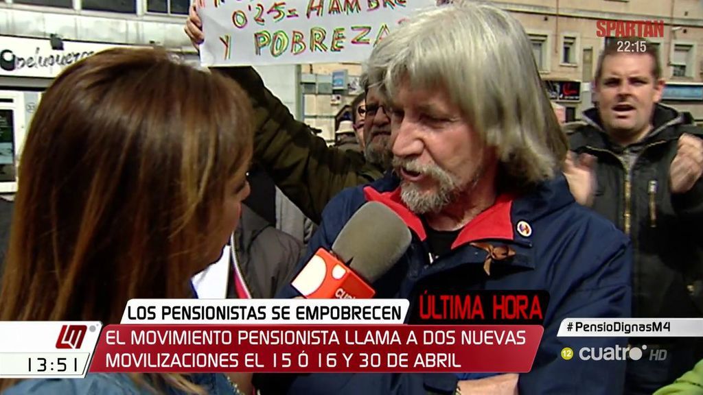 Paco, pensionista: “Estamos cansados de las decisiones del Gobierno”