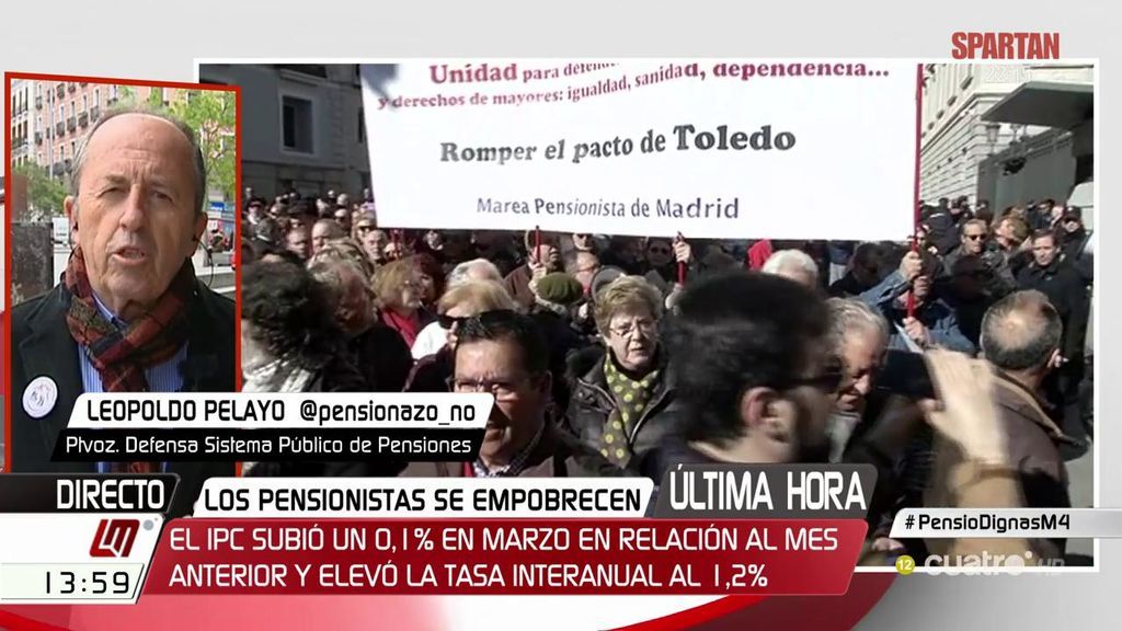 Leopoldo Pelayo, ptvoz. Defensa Sistema Público de Pensiones: “No vamos a resignarnos bajo ningún concepto”