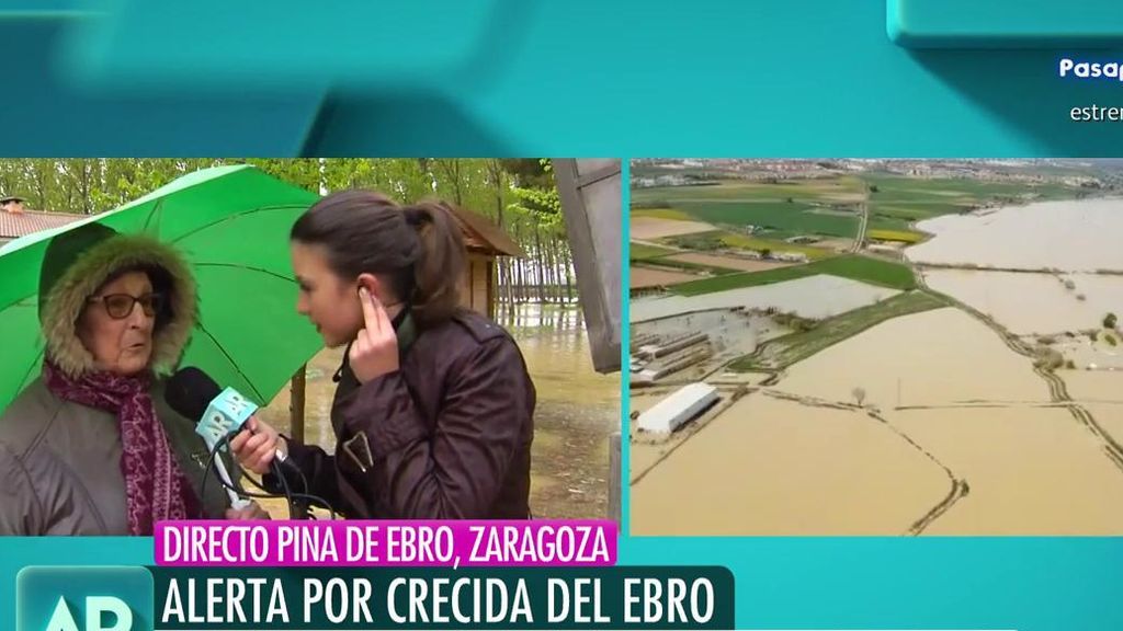 Evacuadas 33 personas de Pina de Ebro, que sigue en vilo por las riadas