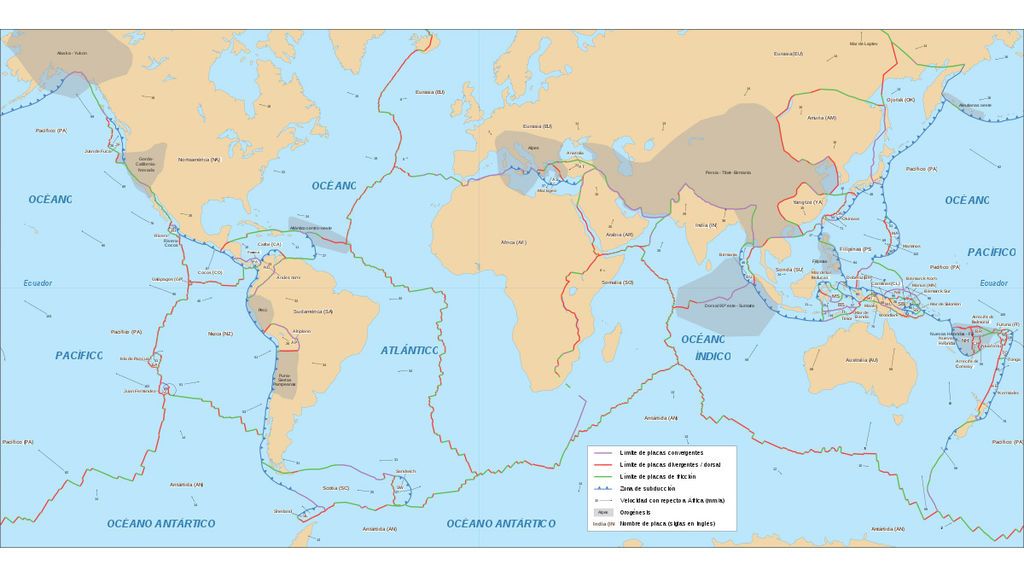 placas tectonicas tierra