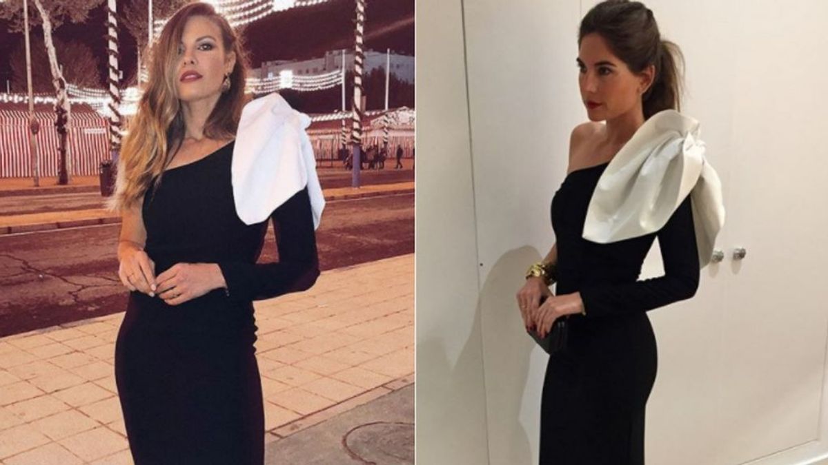 ¿Quién lo lleva mejor? Lourdes Montes y Jessica Bueno, idéntico vestido en la Feria de Abril