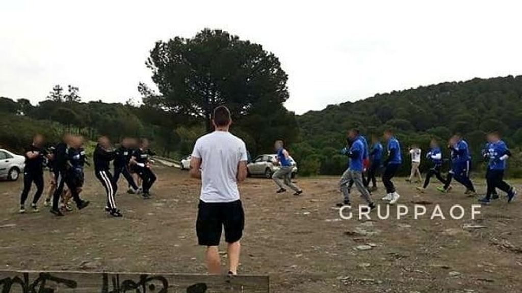 La vergonzosa pelea de los Ultra Sur con radicales del Málaga en un descampado en la previa del partido del Real Madrid