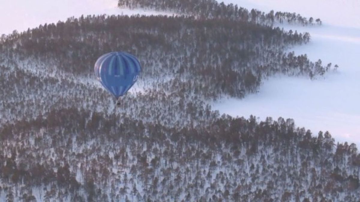 Vuelo en globo aerostático con temperaturas de -44ºC en Laponia