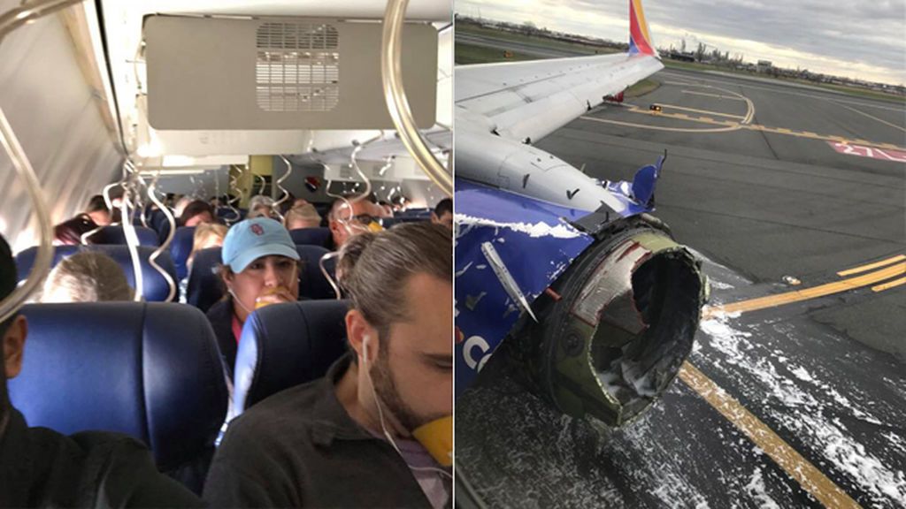 Aterrizaje de emergencia de un avión en Filadelfia tras estallar uno de los motores