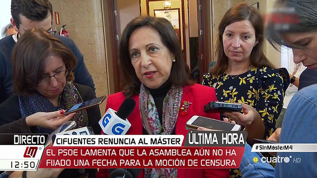 M. Robles (PSOE): "La situación de corrupción y de utilización de las instituciones exige un debate de una moción de censura"
