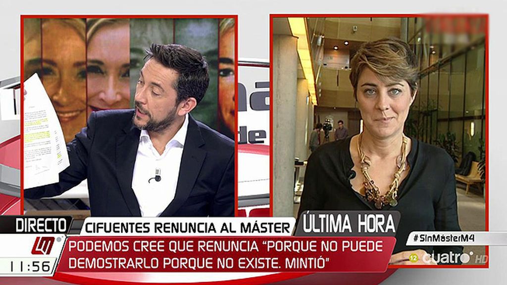Lorena Ruiz-Huerta (Unidos Podemos): “El único perdón válido es que Cifuentes dimita”