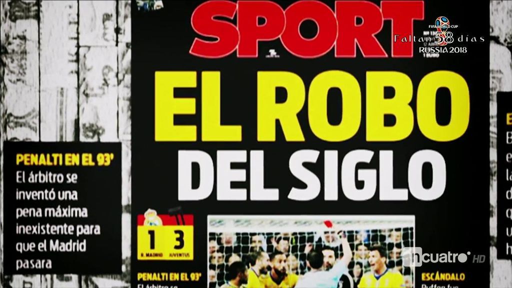 La opinión de toda la prensa deportiva sobre el penalti a Lucas Vázquez: Sport, Mundo Deportivo, Marca y As