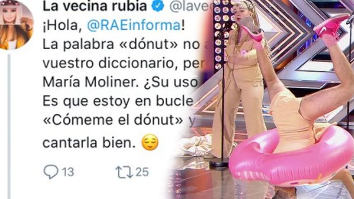 La Vecina rubia no puede dejar de cantar el ‘Cómeme el dónut’ y pregunta a la RAE: “¿Cómo se escribe dónut?