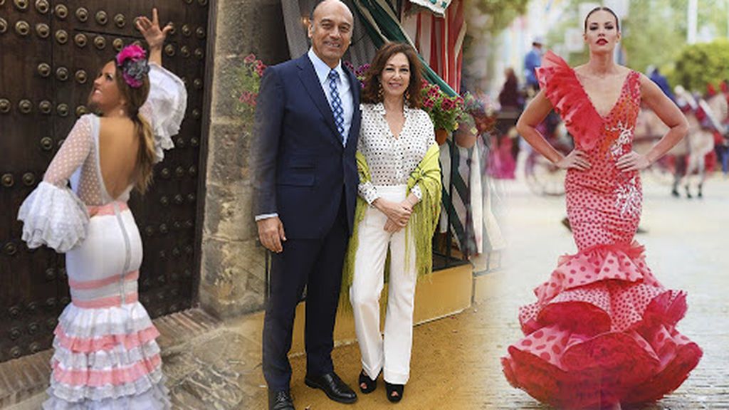 Nuestras 'telecinqueras' muestran 10 formas de triunfar vestidas de flamencas en la Feria