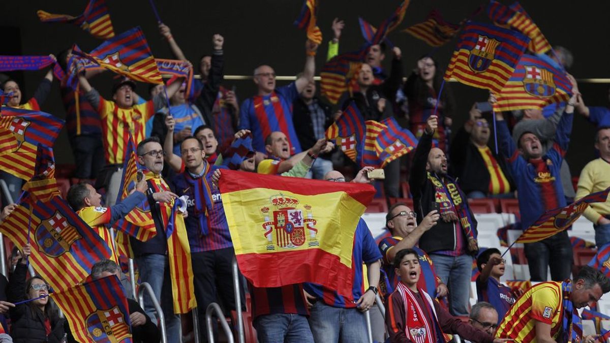 División en la final de la Copa del Rey: los culés pitan el himno y los sevillistas contestan con cánticos