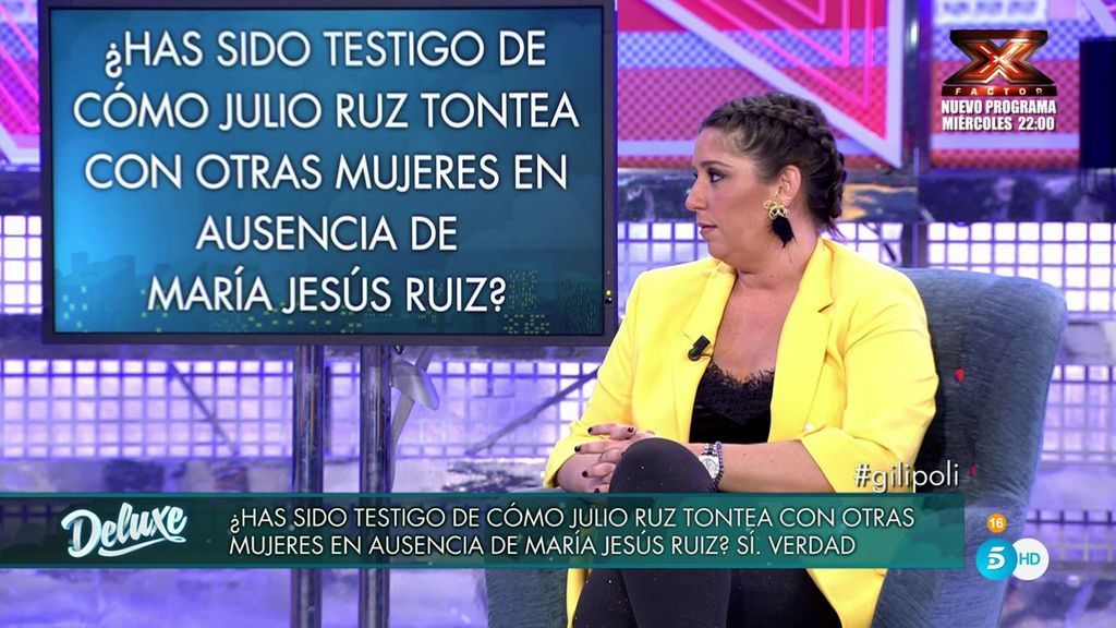 Anabel Gil Salgado lo confirma: “He visto un vídeo de Julio Ruz besándose y tonteando con una chica en una discoteca”
