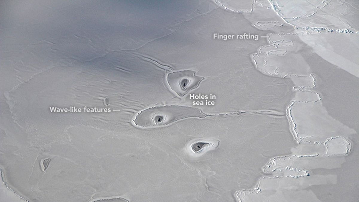 misteriosos circulos hielo antártida descubiertos nasa