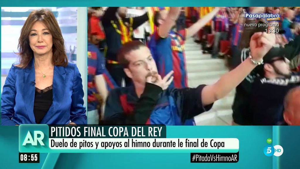 Pitidos y vítores al himno: así se vivió la final de la Copa desde dentro del estadio
