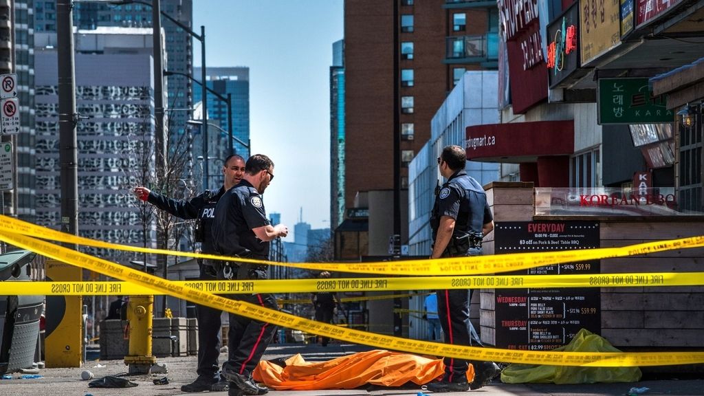 Las imágenes del atropello múltiple en Toronto