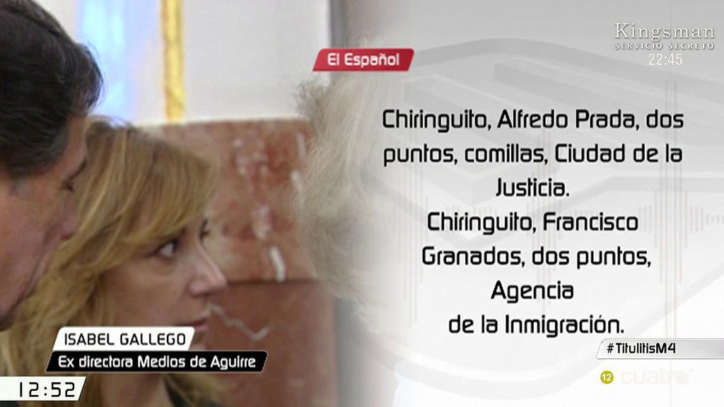 La declaración de la exdirectora de Medios de Aguirre destapa los presuntos 'chiringuitos' de los consejeros