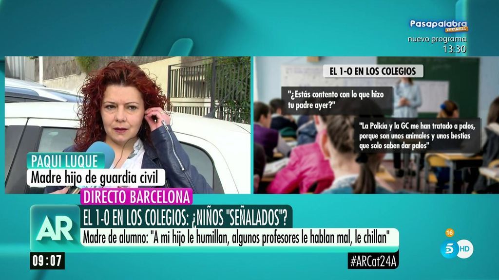 Madre de un alumno del institut El Palau: "Tras el 1 de octubre ha sido un acoso. Nos tienen señalados"