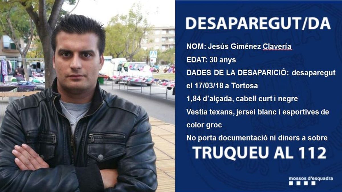 Hallan muerto a un hombre que desapareció en marzo en Tortosa (Tarragona)