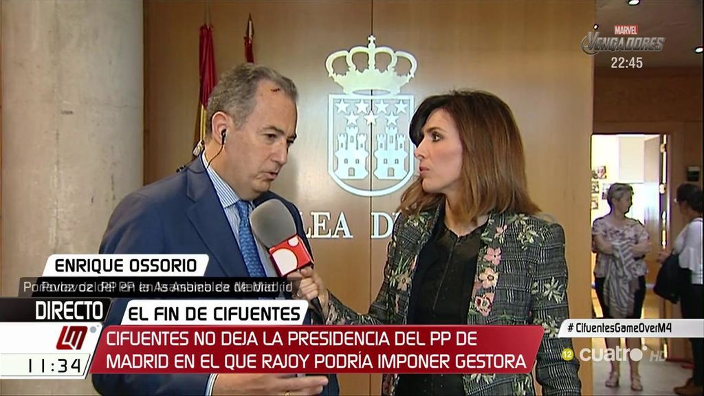 Ossorio, portavoz del PP en la Asamblea: “La dimisión como presidenta del gobierno no comporta que tenga que dejar el PP”