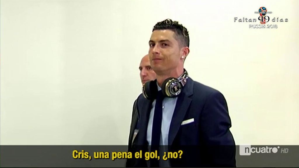 El gesto de Cristiano Ronaldo tras ser preguntado por su gol anulado ante el Bayern
