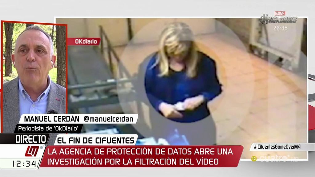 Manuel Cerdán, periodista: “El acta policial del hurto se destruyó y Cifuentes creía que el vídeo también”