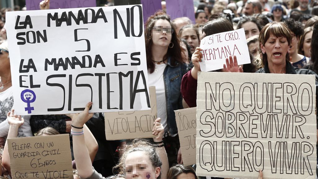 La indignación continúa en las calles de Pamplona tras la sentencia contra 'La Manada'
