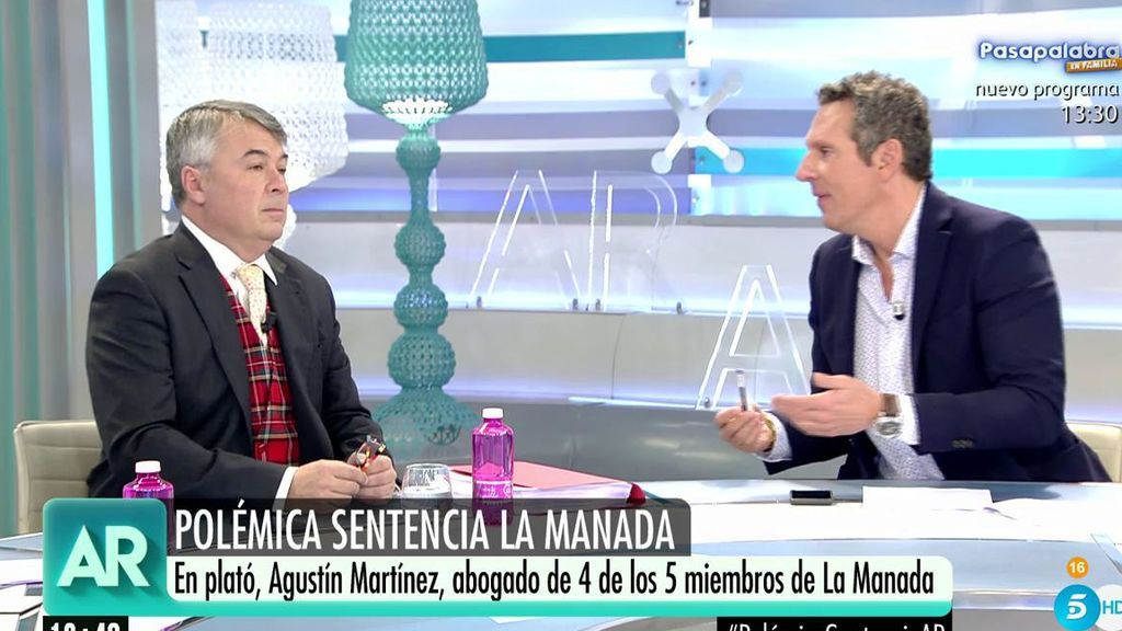 La tirantez entre Joaquín Prat y el abogado de 'La Manada' sigue en el plató de 'AR'