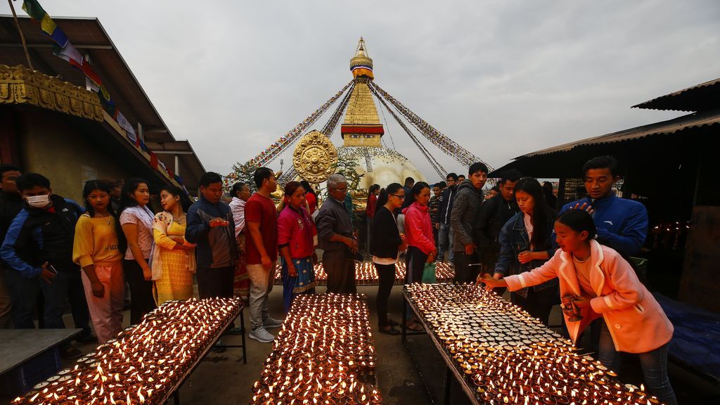 Celebraciones de cumpleaños de Buda en Katmandú