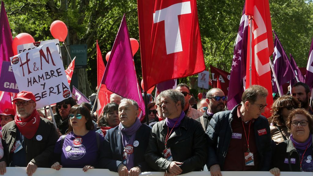 1 de mayo:  Las marchas de trabajadores en toda España piden mejores sueldos y pensiones dignas