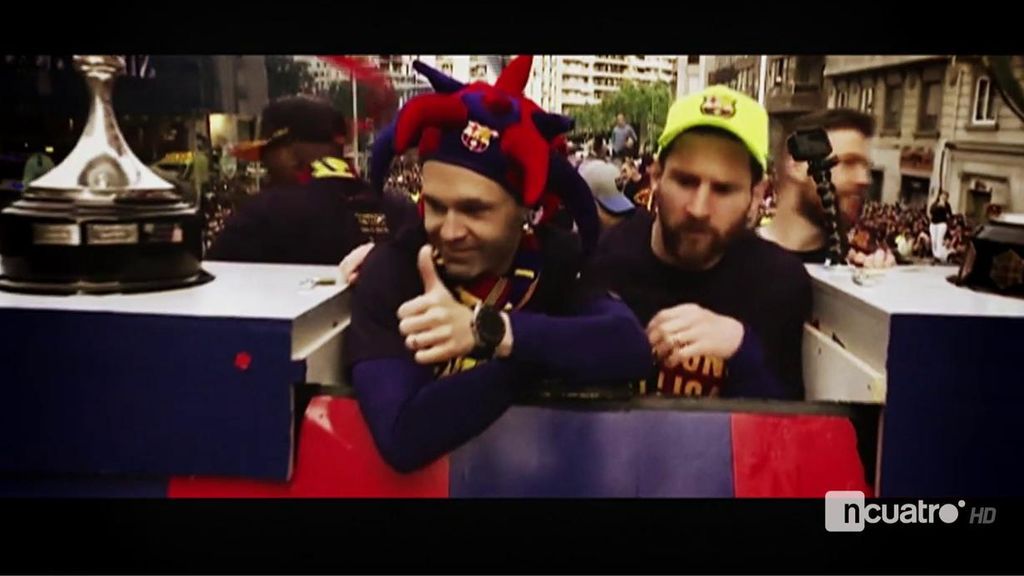 El íntimo momento a lo Titanic de Messi e Iniesta en la Rúa del Barça
