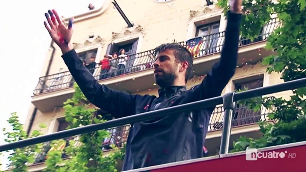 Gerard Piqué, desatado, la lía en la fiesta del Barça y un Mosso d'Esquadra tiene que intervenir