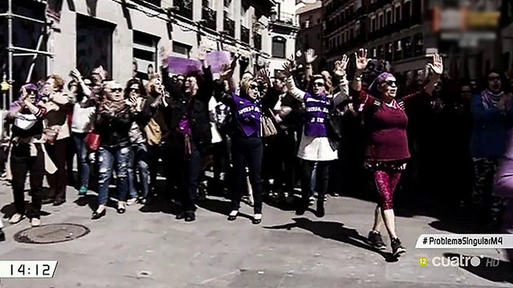 Un Dos de Mayo de contrastes: la protesta de las mujeres a 180 metros y un cordón policial de los actos políticos