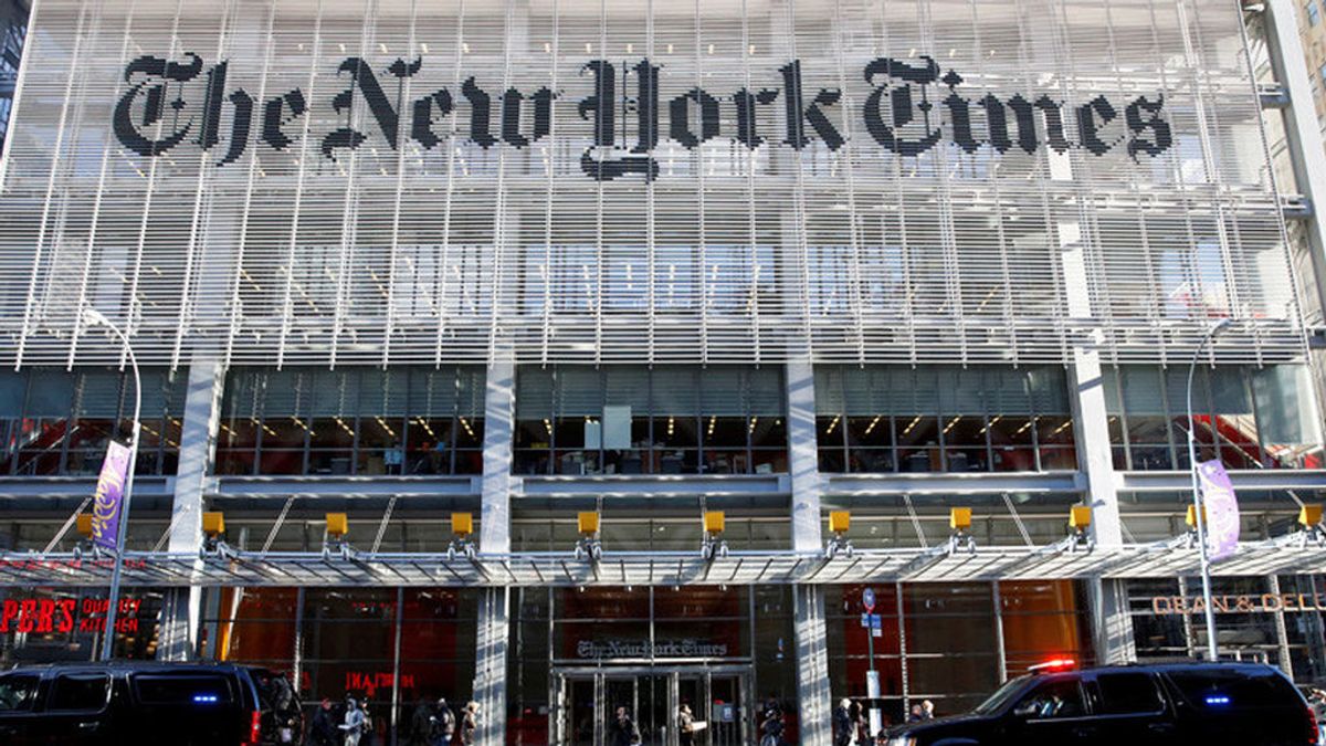 Fachada del edificio del diario 'The New York Times' en Nueva York.